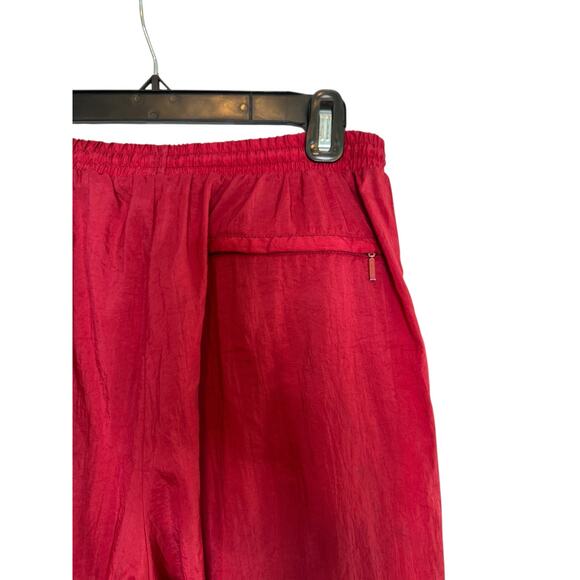 Nike sports vintage red pleated windbreaker pants size M - Picture 8 of 12